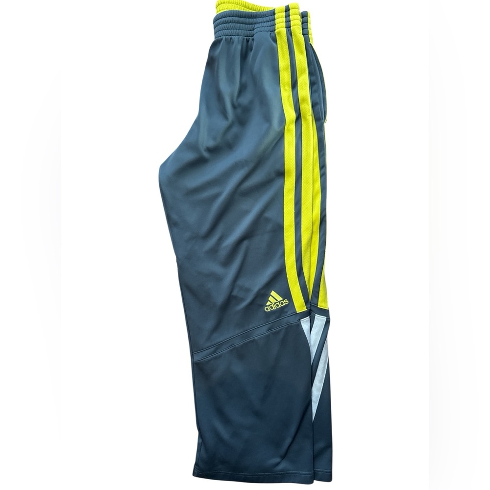 Adidas Y2K Colorful Wide Leg Track Style Pants Size Large Yellow & Gray Athletic